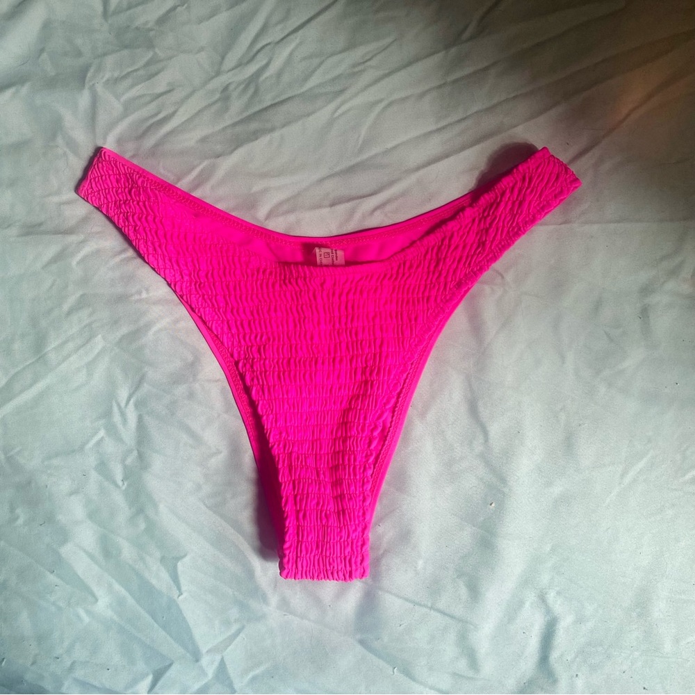 Textured purple bikini bottom